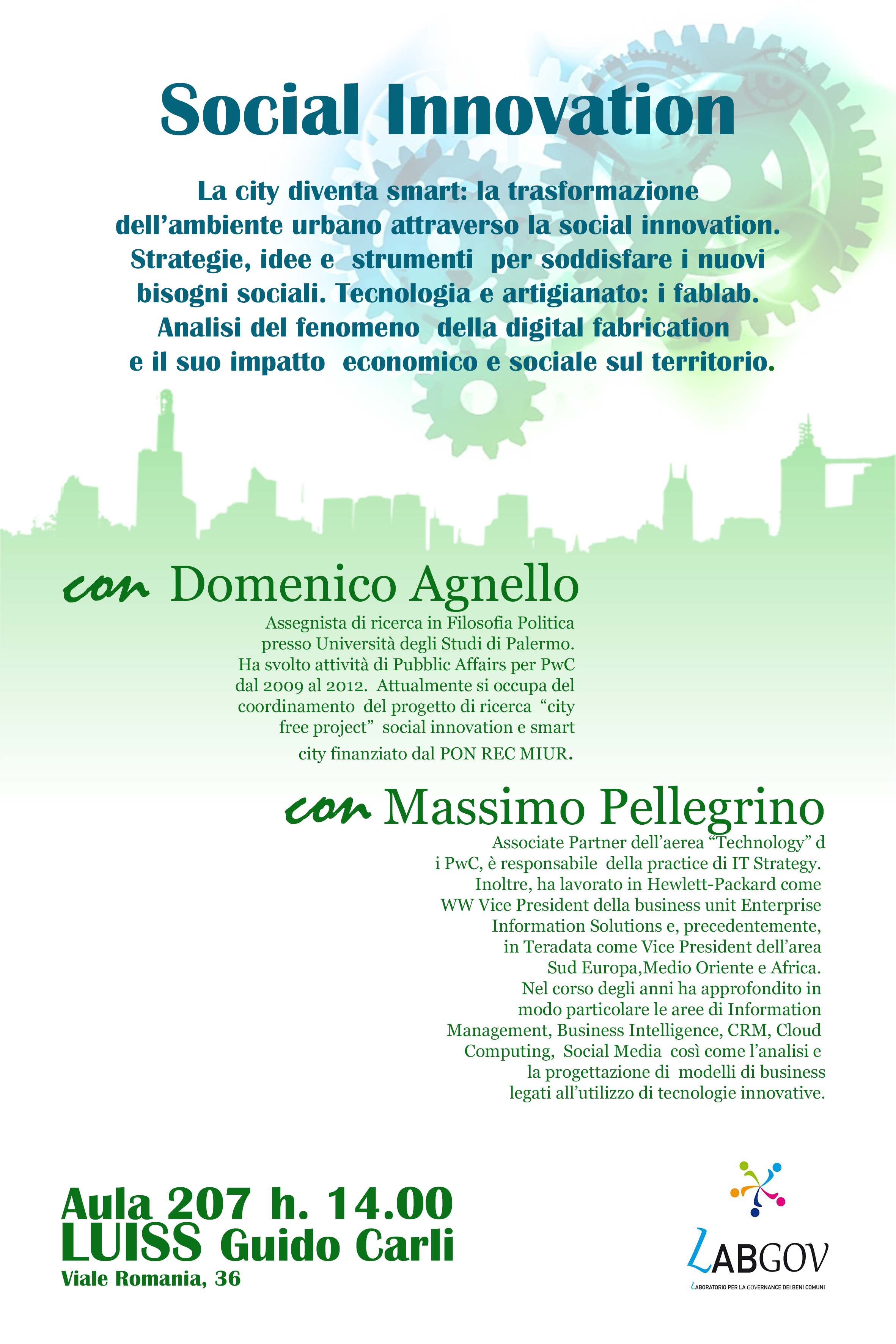 Meeting with D. Agnello and M. Pellegrino – Seminar on Social Innovation
