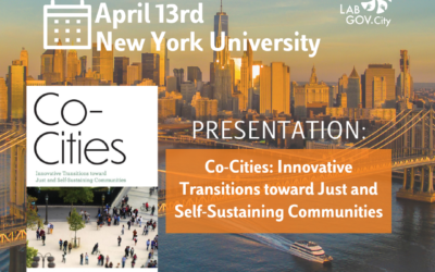 Save the Date: Co-Cities book presentation at New York University – April 13, 2023.
