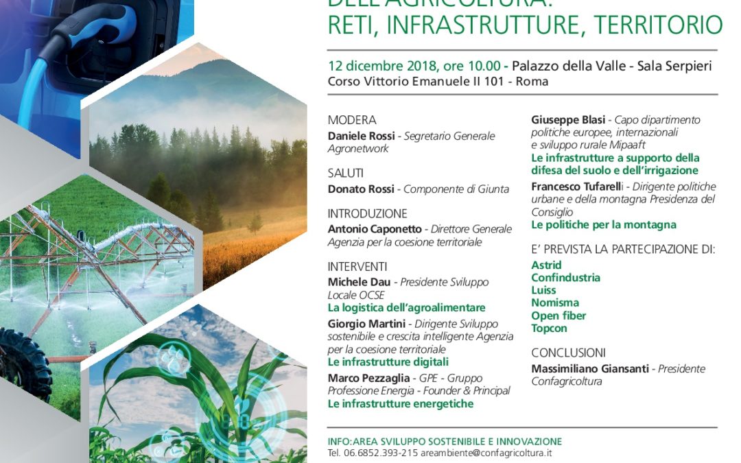 Le politiche di coesione per la competitività e la sostenibilità dell’agricoltura: reti, infrastrutture, territorio | 12 dicembre 2018 – Confagricoltura