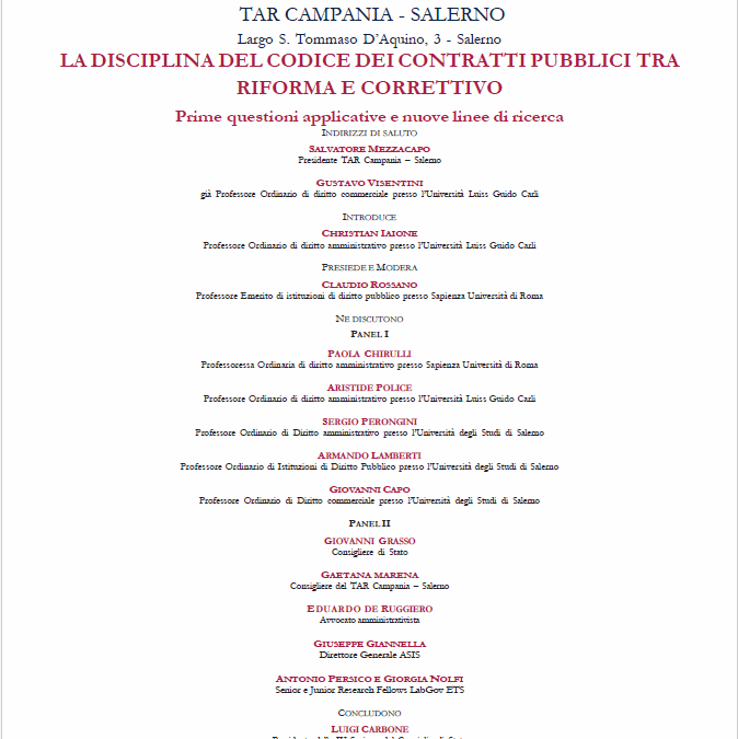 La disciplina del codice dei contratti pubblici tra riforma e correttivo